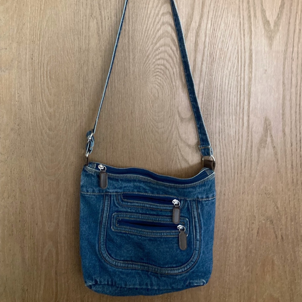 Denim shoulder/ Crossbody bag
